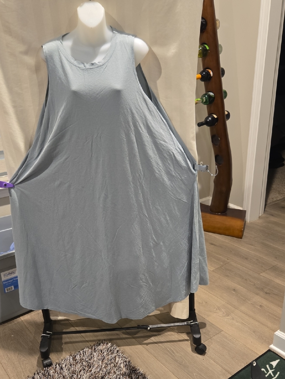 Tres Bien Light Blue Sleeveless Swing Tunic